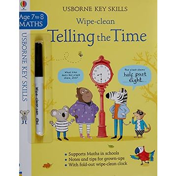 Wipe Clean Telling The Time-Usborne
