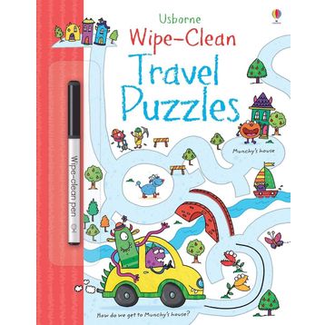 Wipe Clean Travel Puzzles-Usborne Publishing
