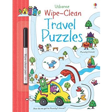 Wipe Clean Travel Puzzles-Usborne Publishing