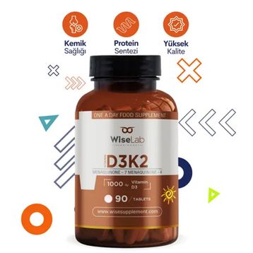 WiseLab Vitamin D3 K2 90 Tablet
