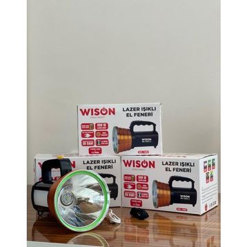 Wison WS-1455 Uzun Menzilli Lazer Işıklı Siyah El Feneri