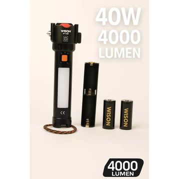 Wison WS-7510 4000 Lümen 40 W Çok Fonksiyonlu Profosyonel Kampçı El Feneri