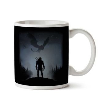 Witcher Wild Hunt Silhouette With Griffin Baskılı Kupa