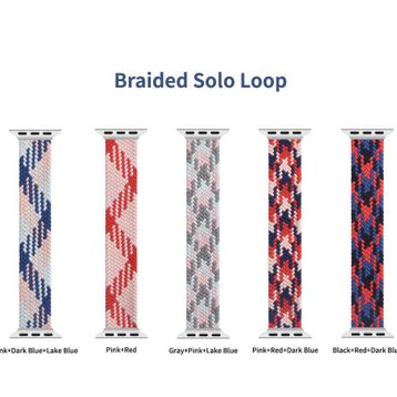 Wiwu Apple Watch 38 mm Wiwu Braided Solo Loop Contrast Color Small Kordon