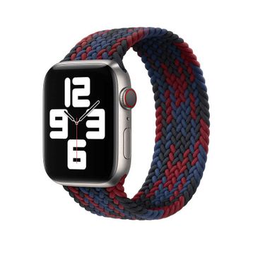 Wiwu Apple Watch 44 mm Braided Solo Loop Contrast Color Large Kordon