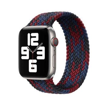 Wiwu Apple Watch 44 mm Braided Solo Loop Contrast Color Large Kordon