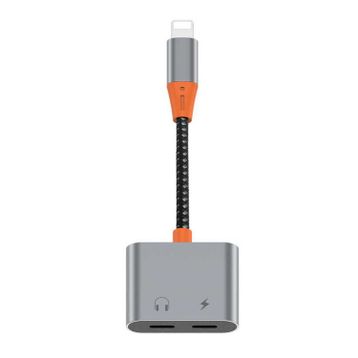 Wiwu LT09 Lightning Şarj Ve Lightning Kulaklık Dönüştürücü Adaptör