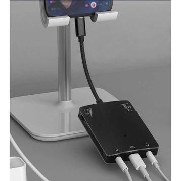 Wiwu TA45819 3 İn 1 Live Broadcast Lightning Ses Adaptörü
