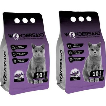 Wondersand Lavanta Kokulu İnce Tane Topaklanan 2x10 lt Kedi Kumu