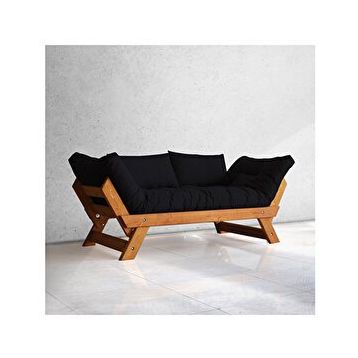 Woodesk CPT8105-210 Adalar Masif Siyah 2'li Kanepe