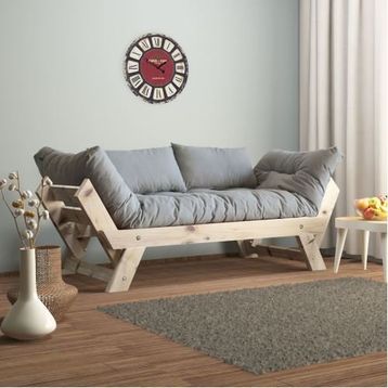 Woodesk CPT8107-210 Adalar Masif Natural-Gri Renk 2'li Kanepe