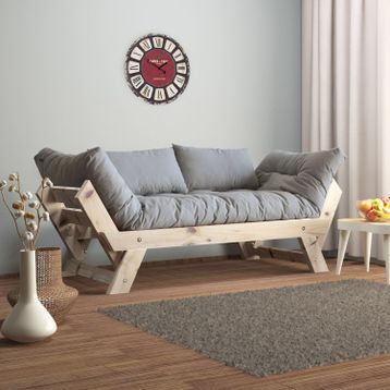 Woodesk CPT8107-210 Adalar Masif Natural-Gri Renk 2'li Kanepe