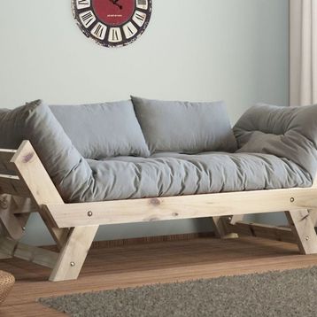 Woodesk CPT8107-210 Adalar Masif Natural-Gri Renk 2'li Kanepe