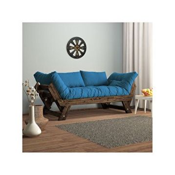 Woodesk CPT8115-210 Adalar Masif Ceviz-mavi Renk 2'li Kanepe
