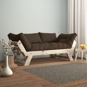 Woodesk CPT8123-210 Adalar Masif Natural-Kahve Renk 2'li Kanepe