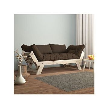 Woodesk CPT8123-210 Adalar Masif Natural-Kahve Renk 2'li Kanepe