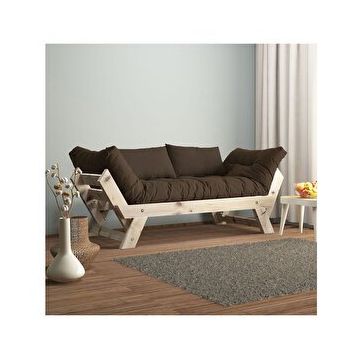 Woodesk CPT8123-210 Adalar Masif Natural-Kahve Renk 2'li Kanepe