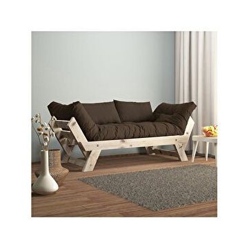 Woodesk CPT8123-210 Adalar Masif Natural-Kahve Renk 2'li Kanepe