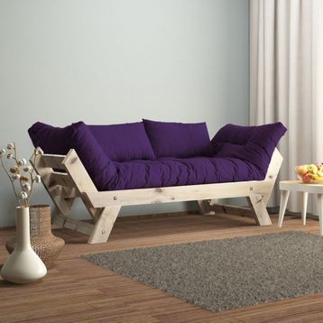 Woodesk CPT8124-210 Adalar Masif Natural-Mor Renk 2'li Kanepe