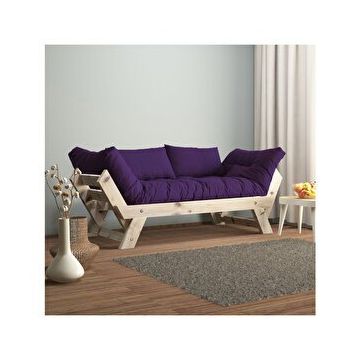 Woodesk CPT8124-210 Adalar Masif Natural-Mor Renk 2'li Kanepe