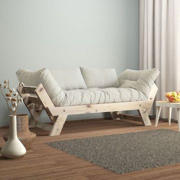 Woodesk CPT8129-210 Adalar Masif Natural-Kırık Beyaz Renk 2'li Kanepe