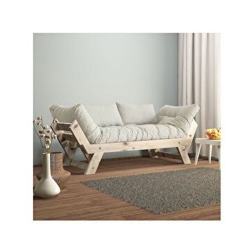 Woodesk CPT8129-210 Adalar Masif Natural-Kırık Beyaz Renk 2'li Kanepe