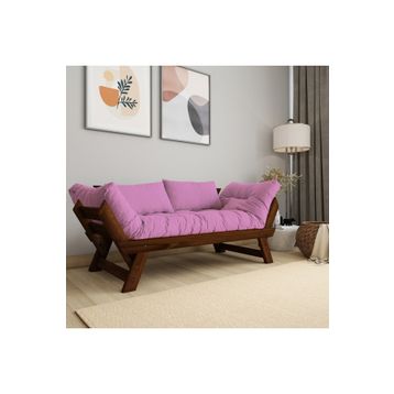 Woodesk CPT8165-210 Adalar Masif Ceviz-Pembe Renk 2li Kanepe