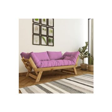Woodesk CPT8168-210 Adalar Masif Natural-Pembe Renk 2'li Kanepe