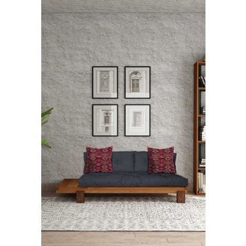 Woodesk CPT8378-200 - Lacivert Arin Masif Tik-Lacivert Renk Sedir