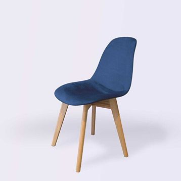 Woodesk SND3024 Mavi Dallas Ağaç Ayaklı Sandalye