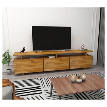 Woodface Verona Doğal Ahşap Meşe Tv Ünitesi