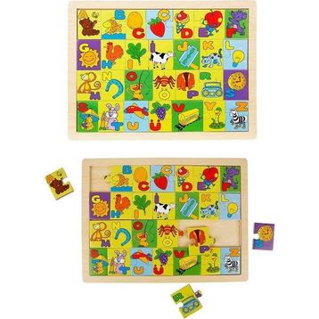 Woody Alfabe Resimli Ahşap Puzzle