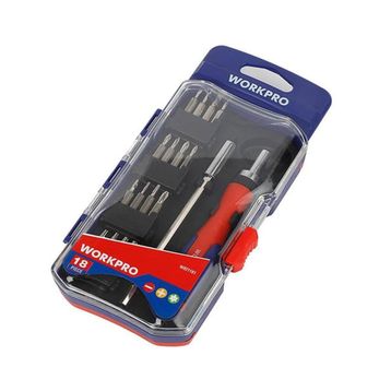 Workpro WP200516 18 Parça Profesyonel CR-V Cırcırlı Hassas Elektronikçi Bits Tornavida Seti