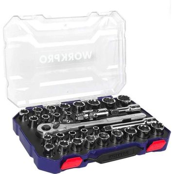 Workpro WP202525 1/2 inç 30 Parça CR-V Lokma Takımı