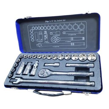 Workpro WP202564 1/2 inç 24 Parça CR-V Lokma Takımı