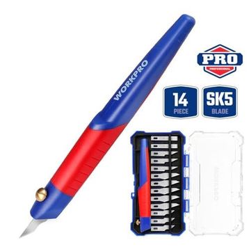 Workpro WP219005 14 Parça Profesyonel Hobi Maket Bıçağı Seti