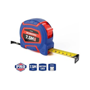 Workpro WP261010 7.5 m x 25 mm 25 ft Naylon Kaplama Sarı Çelik Şerit Metre