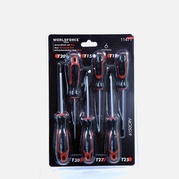 Worldforce 11471 6150CRV 6 Parça Torx Tornavida Seti