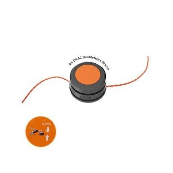 Worx WA0045 WG186E Için 2.4 mm 4 mt Çift Çıkışlı Duble Helix Spiral Burgulu Yedek Misina