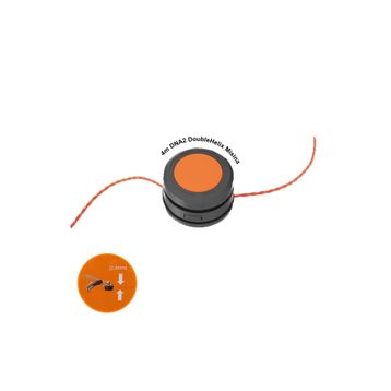 Worx WA0045 WG186E Için 2.4 mm 4 mt Çift Çıkışlı Duble Helix Spiral Burgulu Yedek Misina