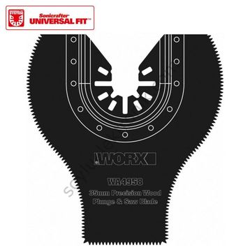 Worx WA4958 Çok Amaçlı Raspalama Makinası İçin 35x80 mm 180 Derece Ahşap Fiberglas PVC Universal Dalma Kesme Bıçağı