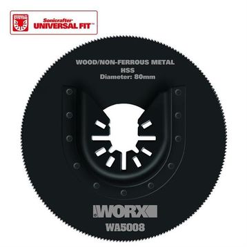 Worx WA5008 Çok Amaçlı Raspalama Makinası İçin 80 mm 360 Derece Metal Ahşap Fiberglas PVC Universal Kesme Bıçağı