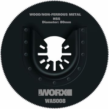 Worx WA5008 Çok Amaçlı Raspalama Makinası İçin 80 mm 360 Derece Metal Ahşap Fiberglas PVC Universal Kesme Bıçağı