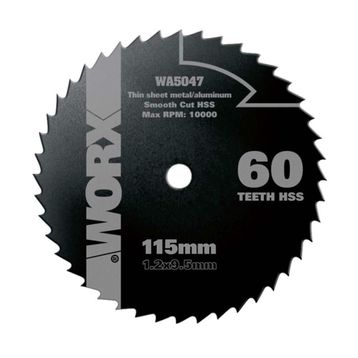 Worx WA5047 115x9.5 mm Alüminyum, Pvc, Sac Kesme, Daire Testere Bıçağı