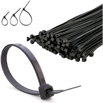 Wozlo 37 cm Kablo Bağı 3.6x370 mm Toplama Siyah 100 Adet Cırt Kablo Kelepçe