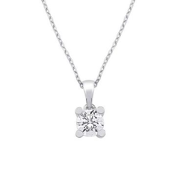 WPN3361-1 0.15 ct Karat E-F vs Pırlanta Yuvarlak Tırnak Tektaş Kolye
