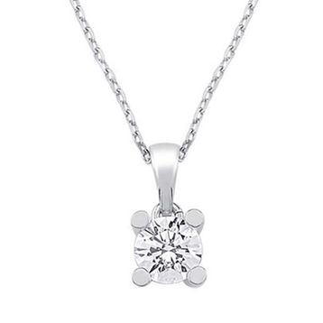 WPN3361-1 0.15 ct Karat E-F vs Pırlanta Yuvarlak Tırnak Tektaş Kolye
