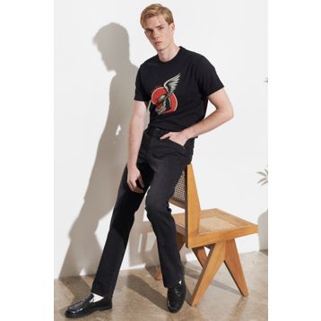 Wrangler Arizona Siyah Straight Erkek Jeans