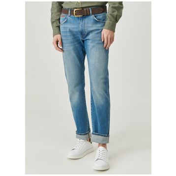 Wrangler W12S005410 Texas Slim Fit Lacivert Erkek Denim Pantolon
