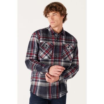 Wrangler W232138003 Antrasit Rahat Kesim Uzun Kollu Oduncu Erkek Gömlek